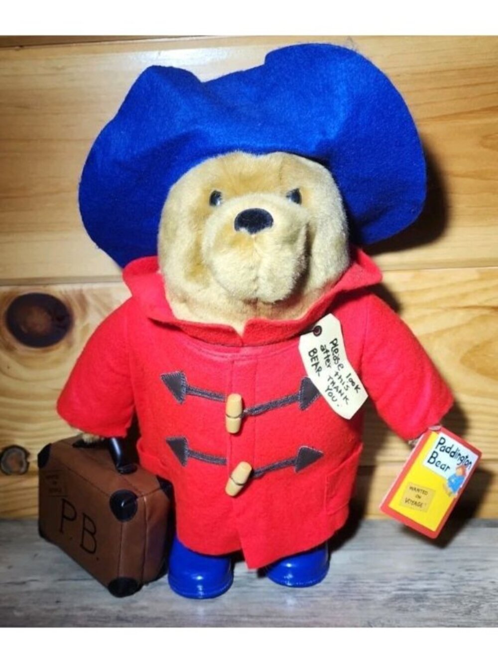 RARE PADDINGTON BEAR 2007 AUGUSTA BAY Plush Stuffed Animal Red Coat, Blue Boots